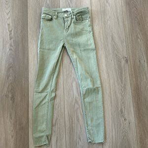 Zara Green Skinny Jeans